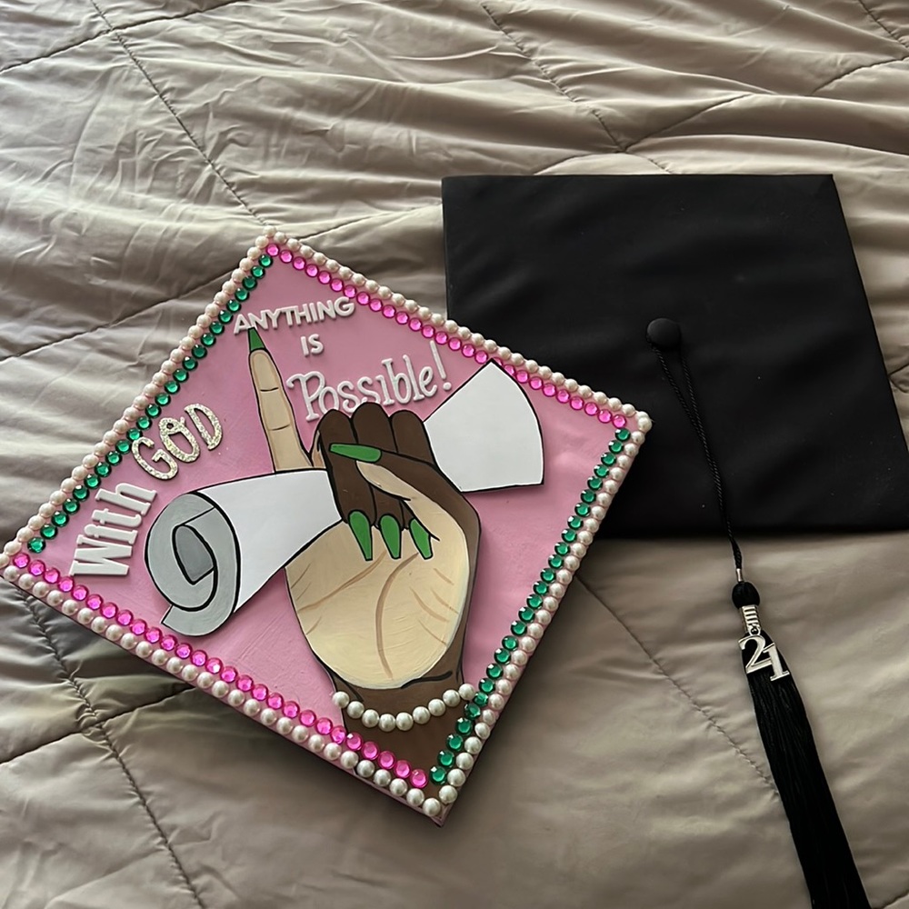 💗💚 Graduation Cap